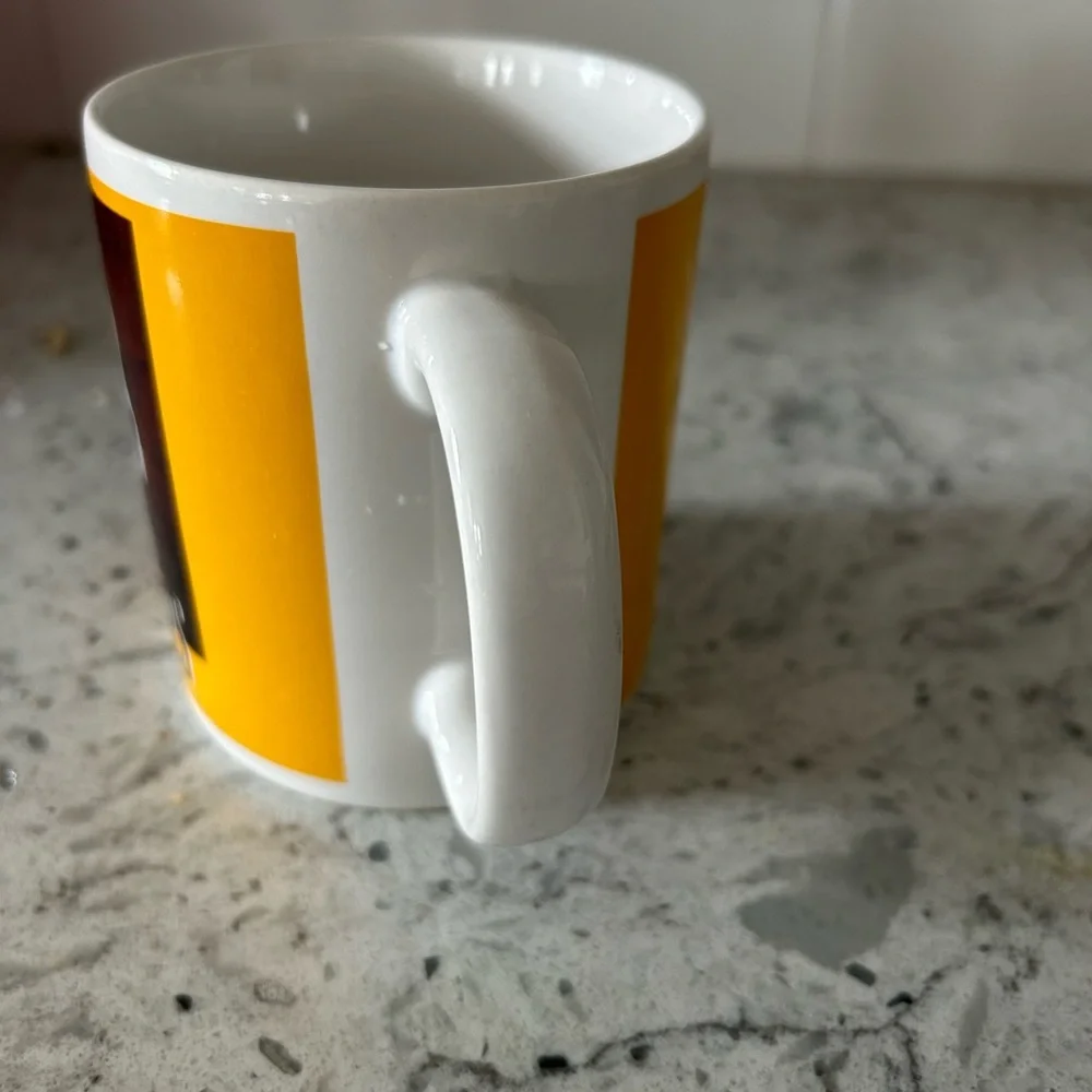 Vintage Boxer Dog Mug Brown Yellow